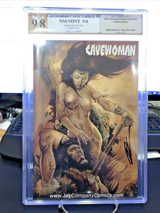 CAVEWOMAN COVER GALLERY #4 1/100 PGX 9.8 JAY CO NUDE KEU CHA SIGNED EXCLUSIVE NM
